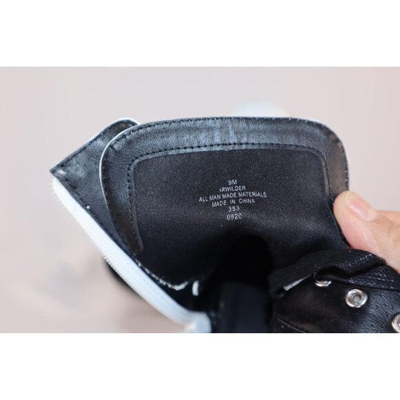 Indigo Rd Boots wilder women's combat white Faux leather lace-up chunky Size 9 - Picture 3 of 4